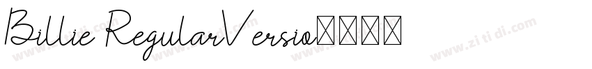 Billie RegularVersio字体转换